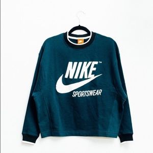 LAST CHANCE!! Teal nike womens sportswear crewneck